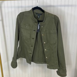 White House black market Cropped utility jacket